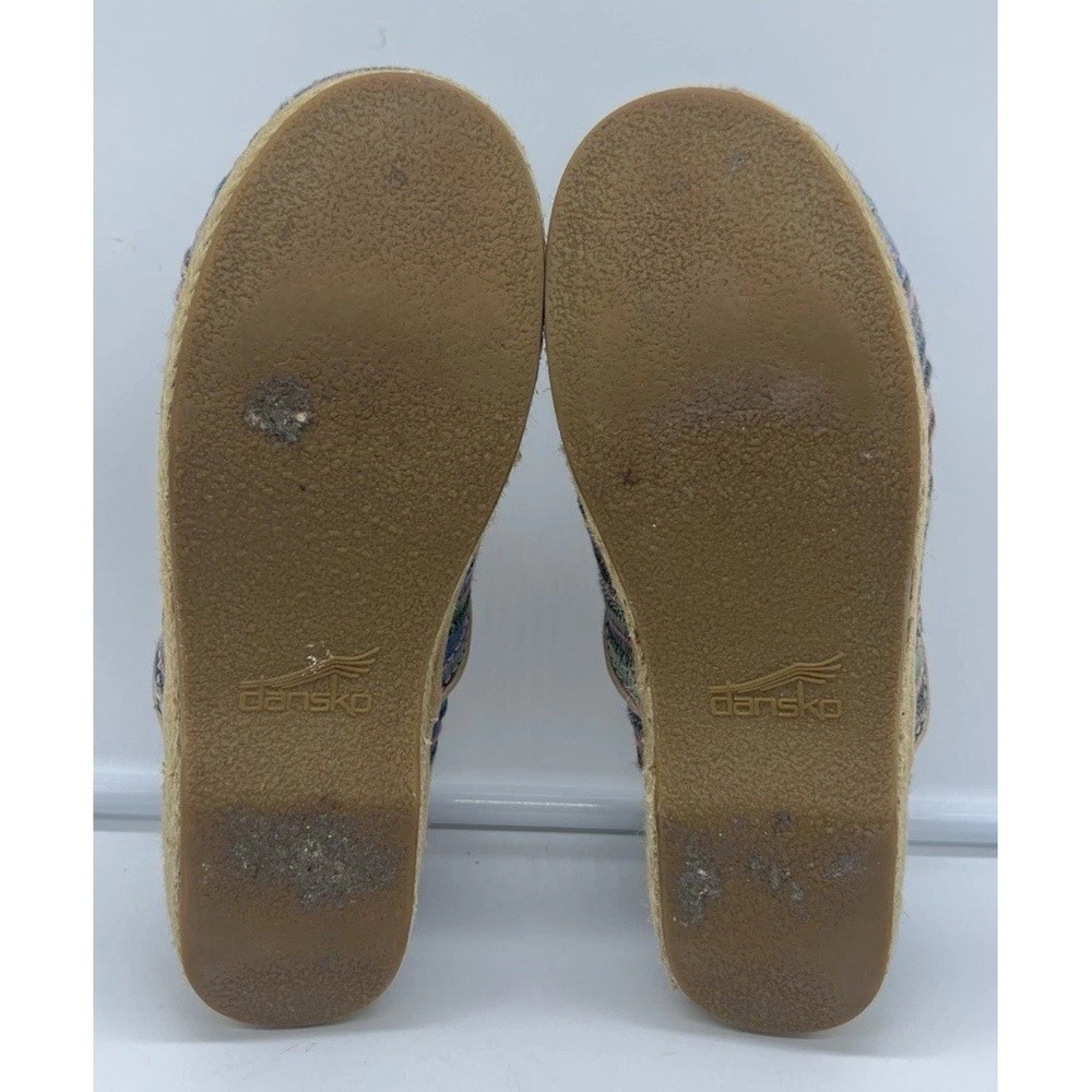 Dansko Clogs Fabric Jute Pro Artisan Weave Sunset Fabric Women's Sz 38 US 7.5-8 - Picture 12 of 14
